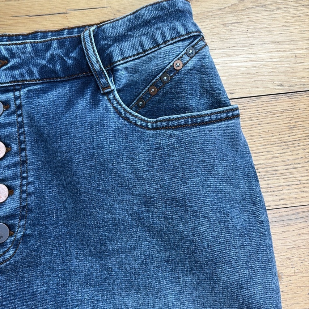 Wash Lab Jean Raw Hem Maxi Split Skirt. Size 31 - Picture 4 of 8